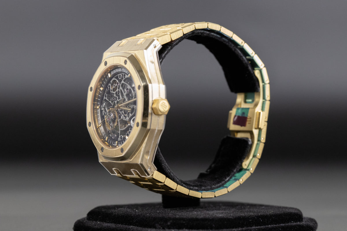 Audemars Piguet<br>15407BA Royal Oak New Yellow Gold Novelty Openworked