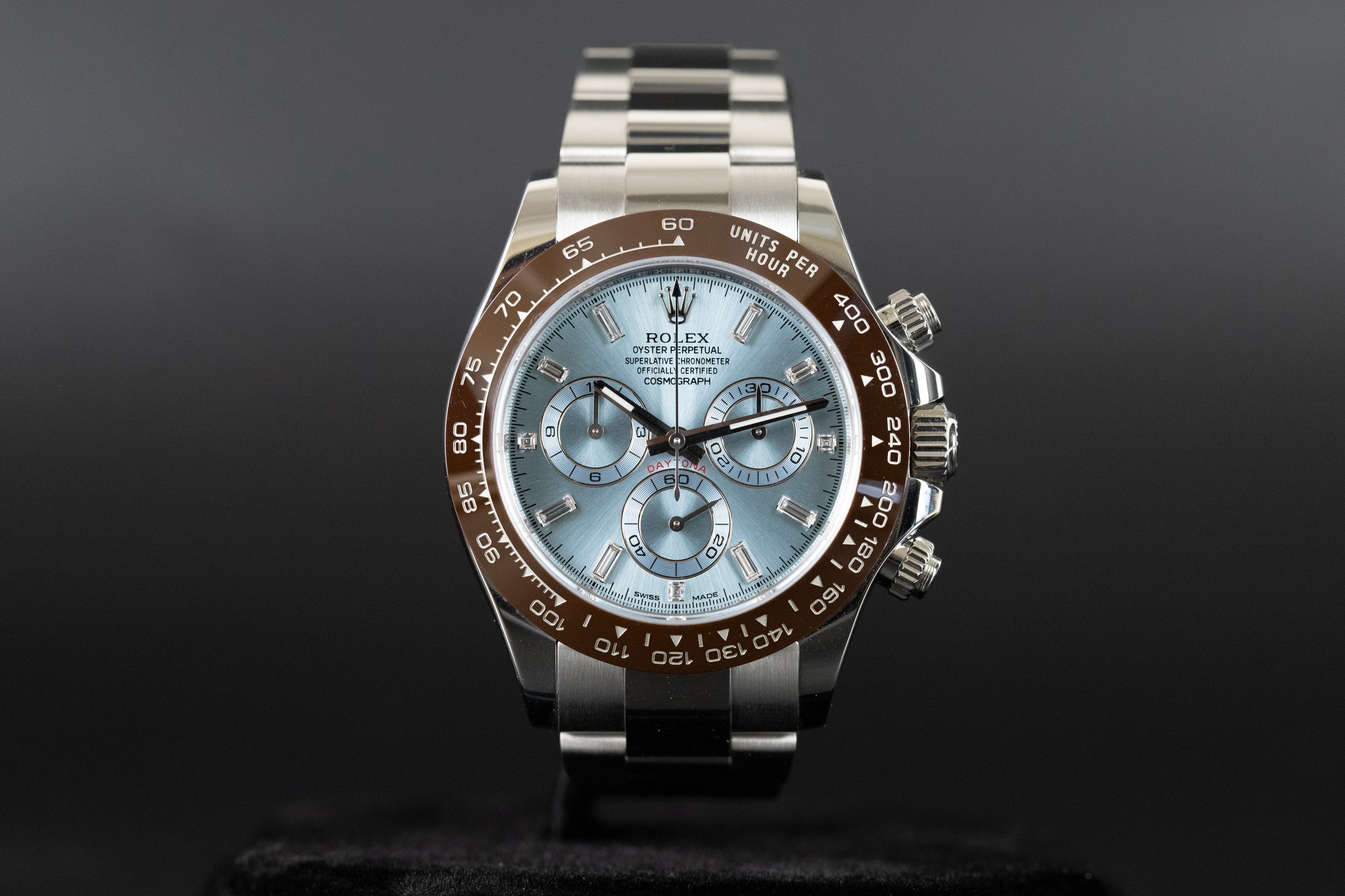 Rolex daytona platinum baguette cheap diamond