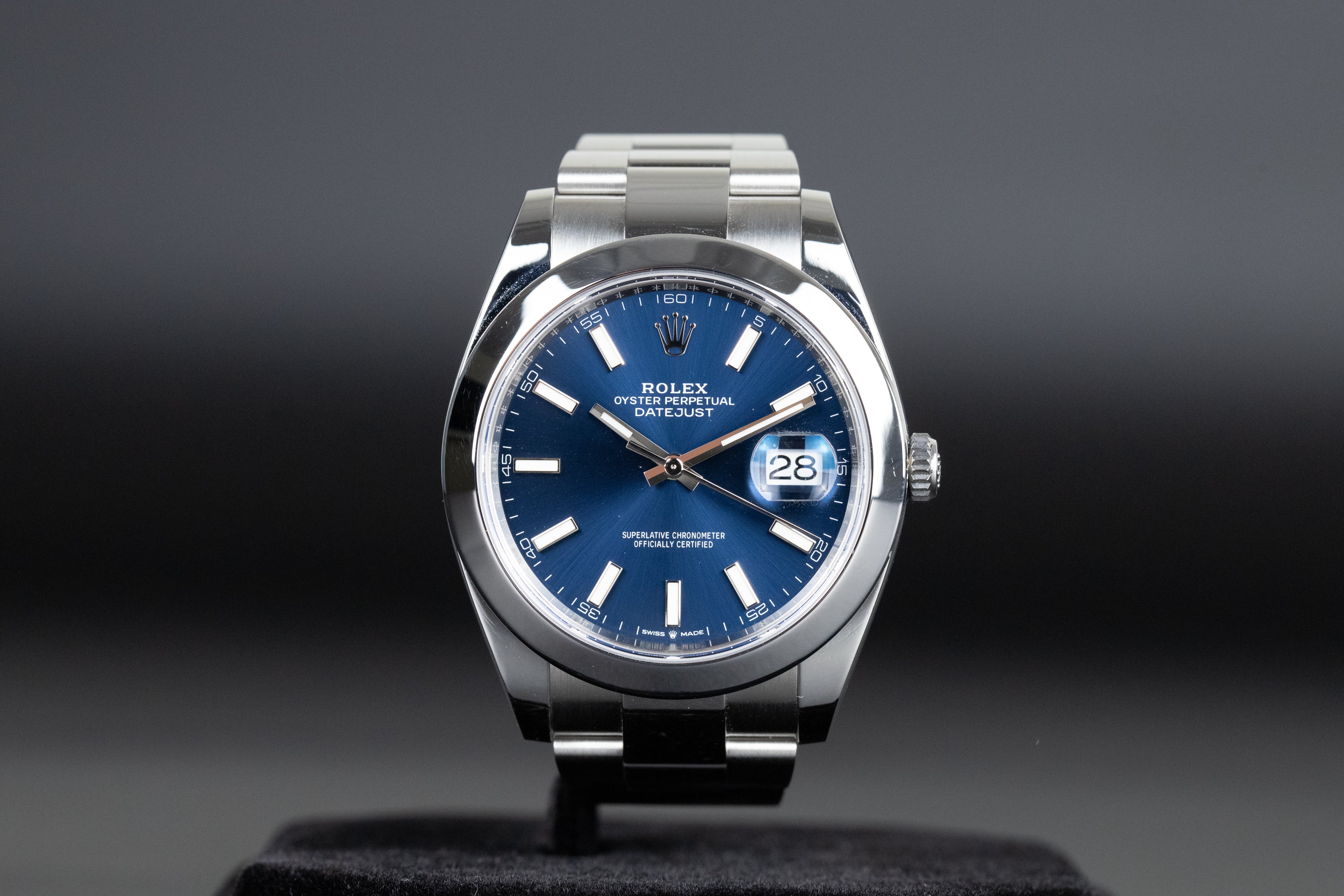 Datejust 41 shops blue dial