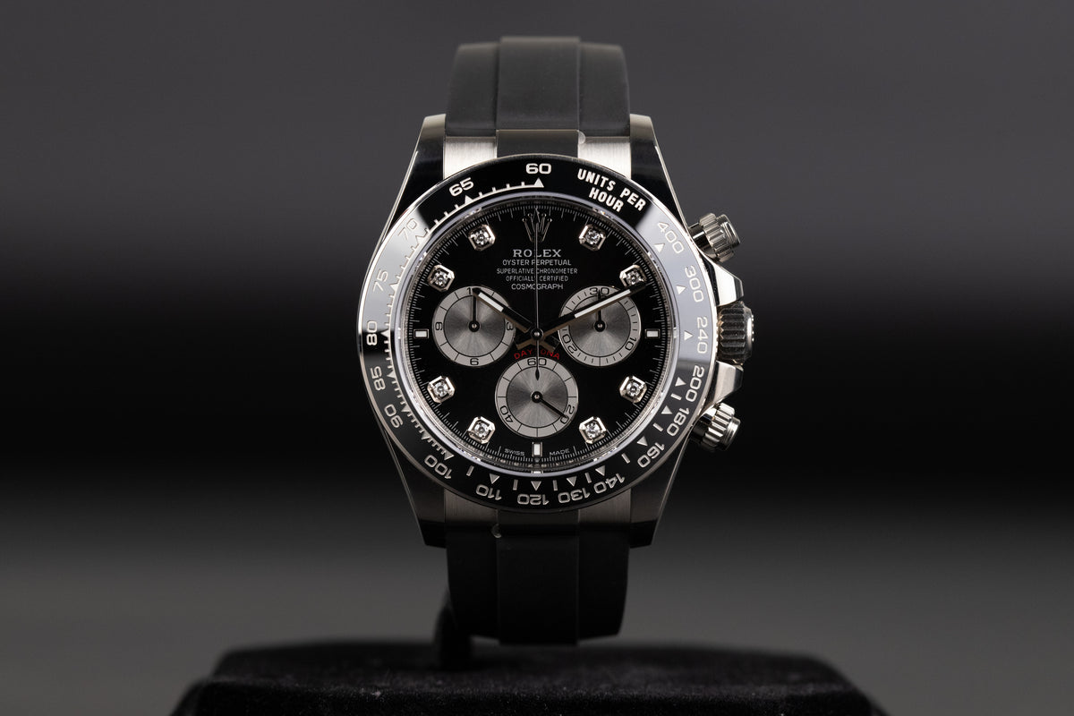 Rolex<br>116519LN Daytona Black Diamond Dial Oysterflex