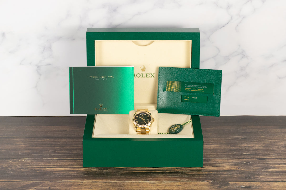 Rolex<br>128238 Day-Date 36 Green Ombre Dial