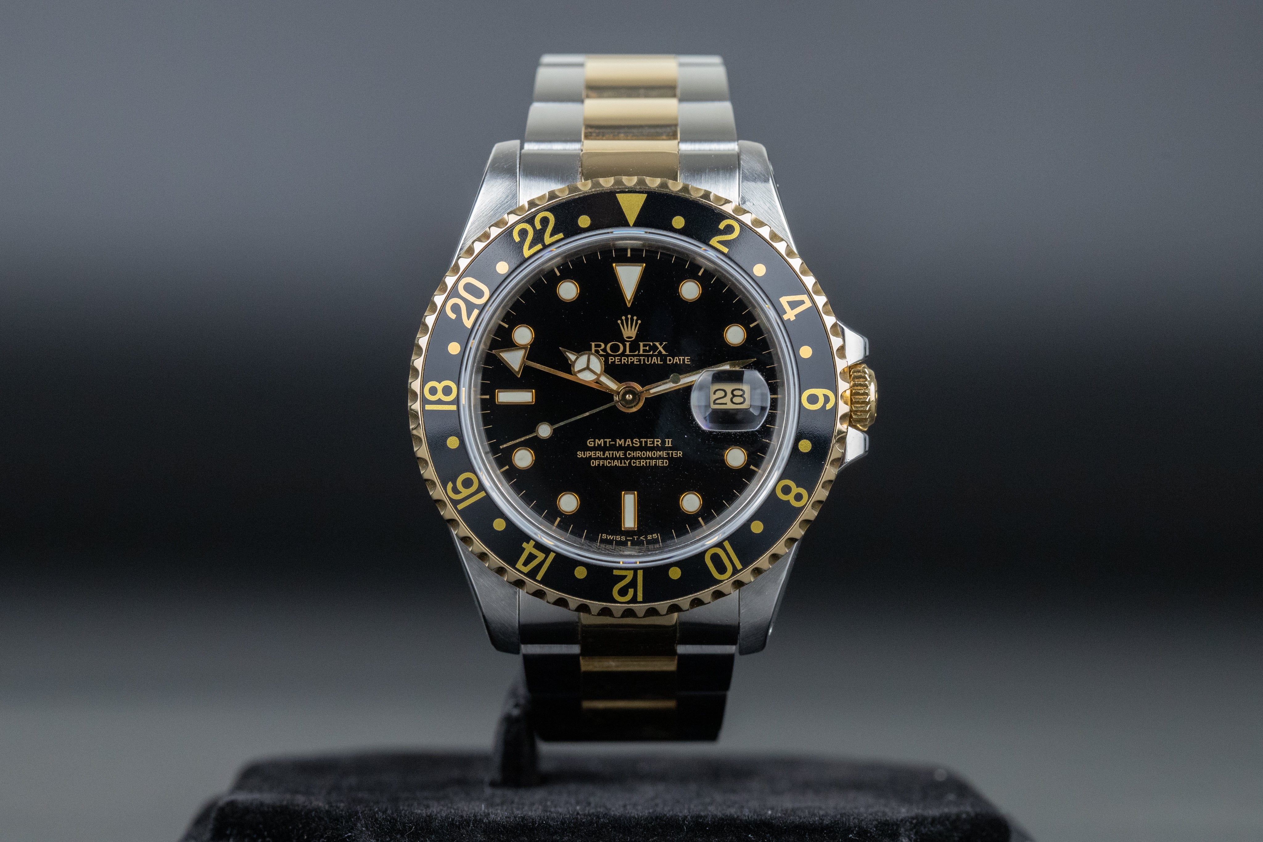 Rolex16713 GMT Master II Black Dial Newport Watch Club