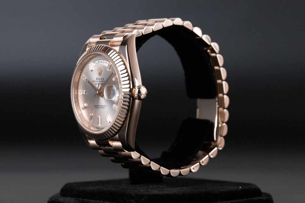 Rolex<br>228235 DayDate 40 Sundust Baguette Diamond Dial