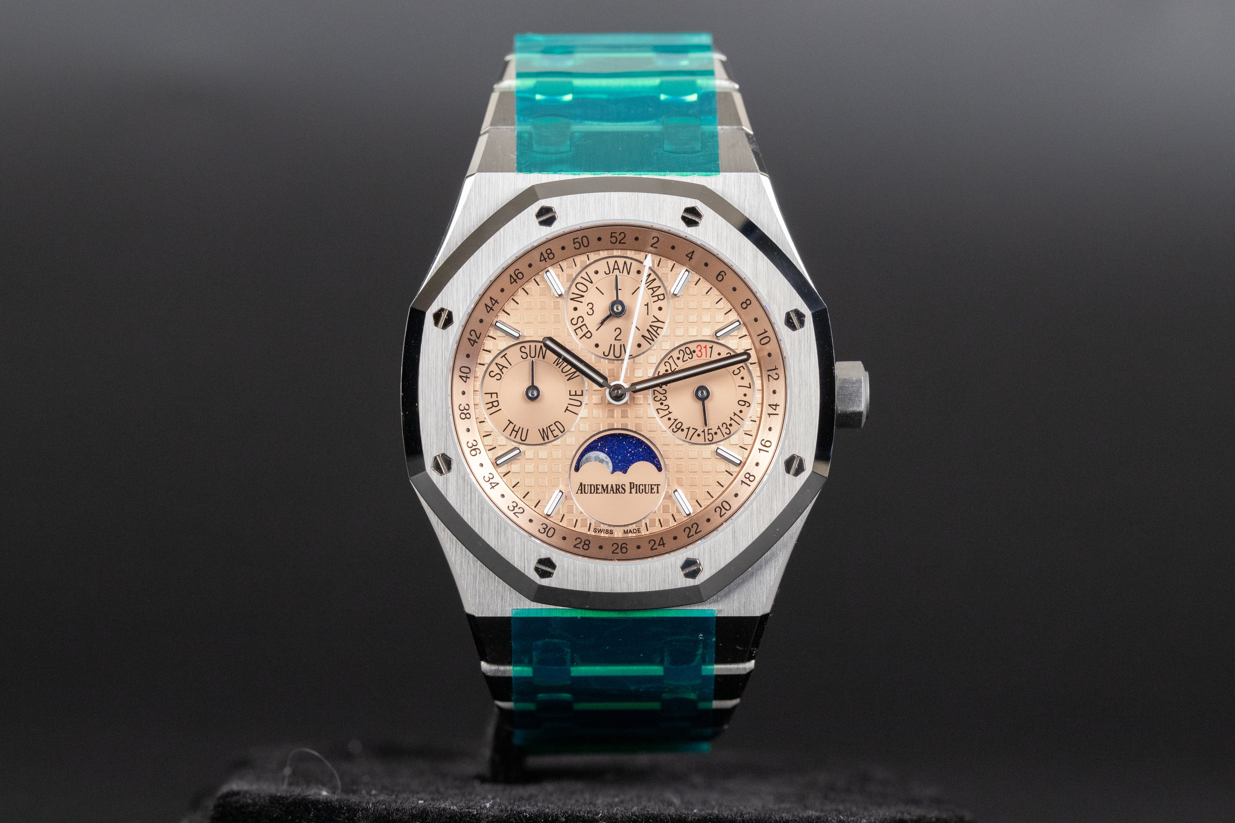 Audemars Piguet Royal Oak 41 Perpetual Calendar Salmon Dial Titanium 26615TI.OO.1220TI.01 | Eleven Eleven NY 11:11NY