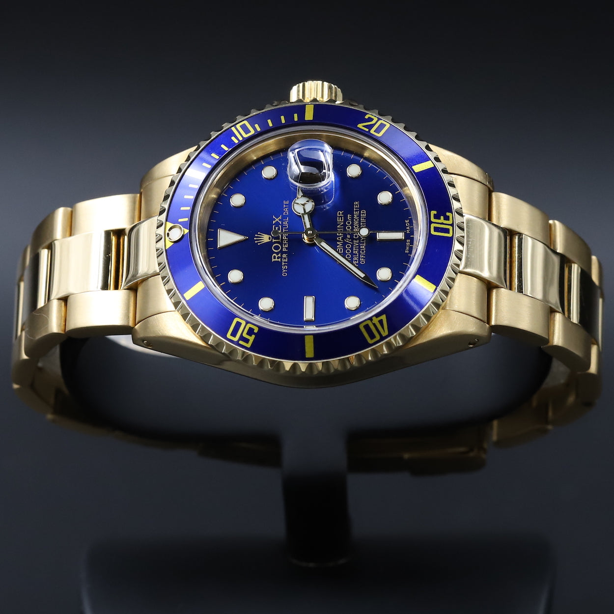 Rolex16618LB Submariner Blue Dial Newport Watch Club