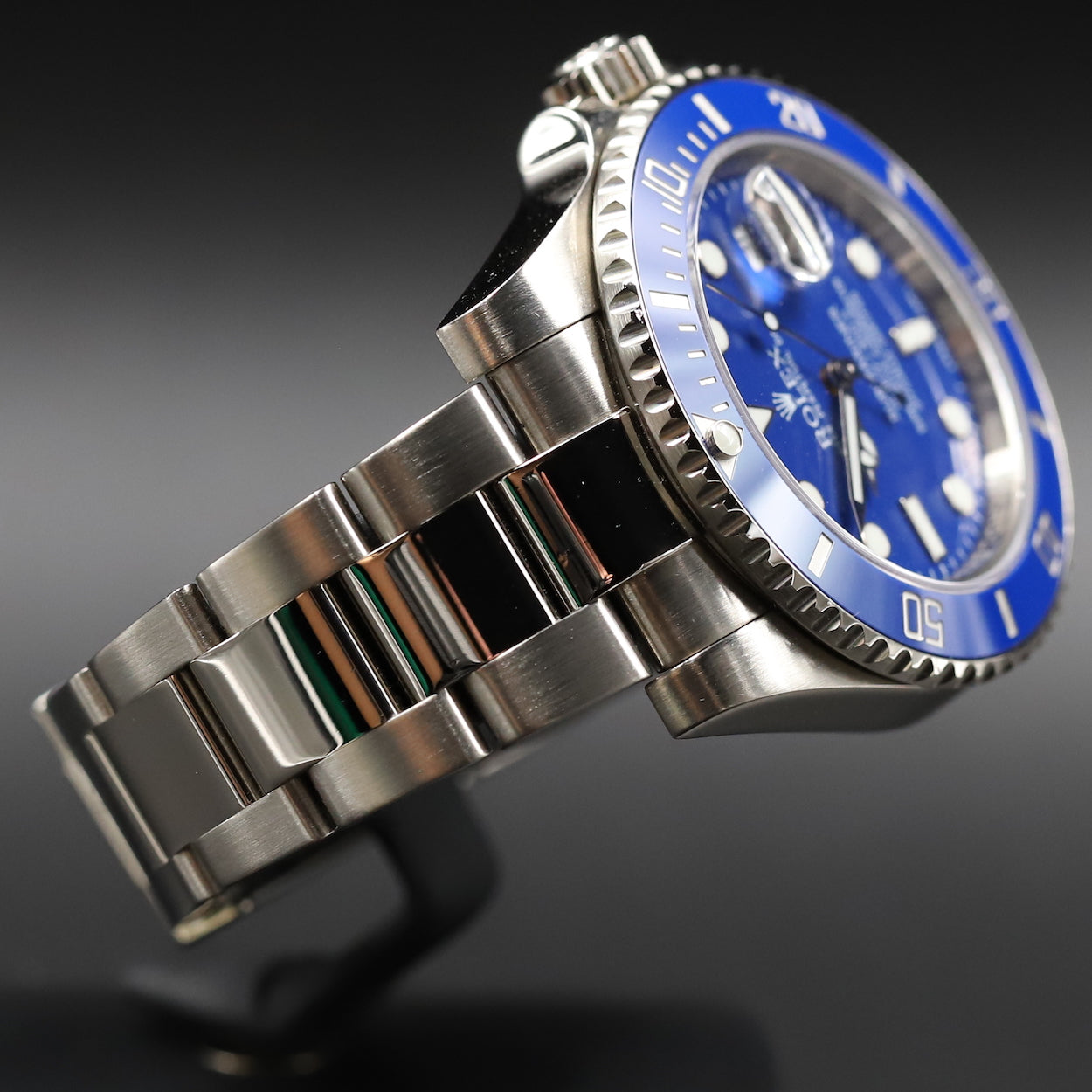 Rolex smurf on wrist hot sale