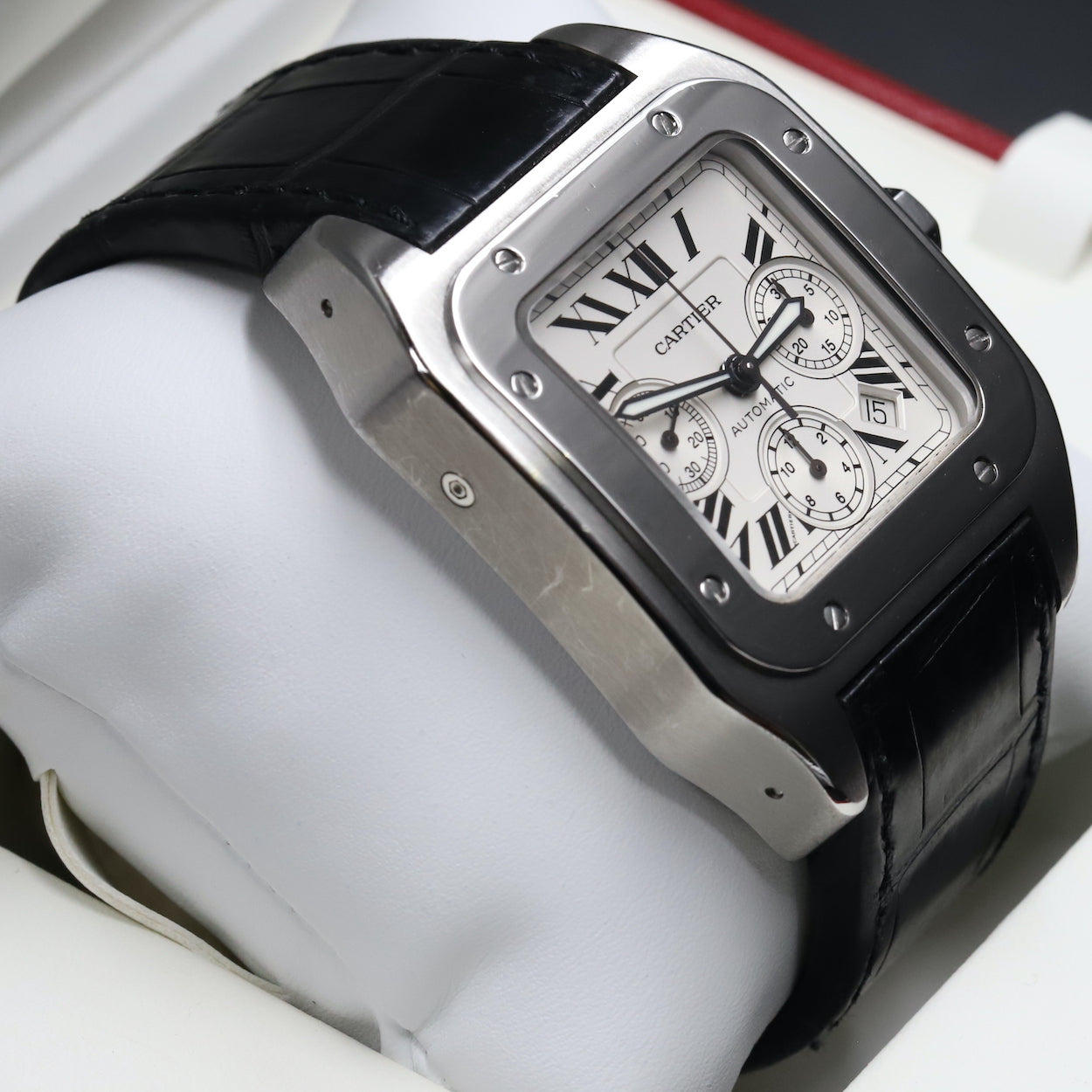 Cartier2740 Santos 100 XL Chronograph Newport Watch Club