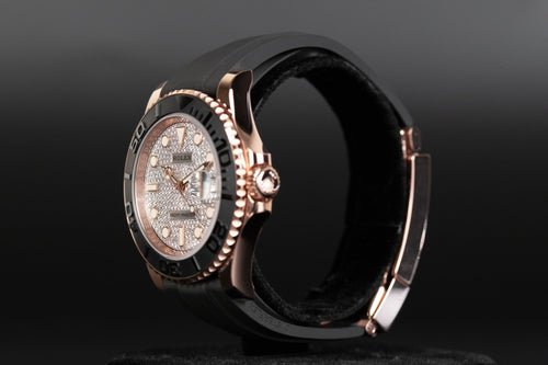 Rolex Yacht-Master 40 Rose Gold Pave Diamond Dial 126655